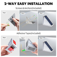 Load image into Gallery viewer, LED Motion Sensor Solar Step Light Waterproof IP67, For Outside Garden, Concrete, Patio, Yard, Porch, Front Door, Warm White