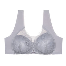 Cargar imagen en el visor de la galería, Women's Plus Size Lace Wide Straps Wireless Bra Front Closure Push Up Bras