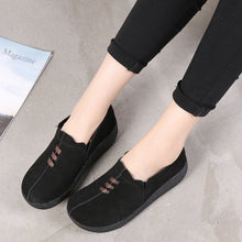 Cargar imagen en el visor de la galería, Round toe fly woven mesh thick sole ladies casual shoes