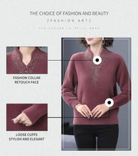 Load image into Gallery viewer, women's autumn and winter double-sided fleece bottoming shirt