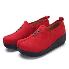 Cargar imagen en el visor de la galería, Round toe fly woven mesh thick sole ladies casual shoes
