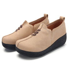 Cargar imagen en el visor de la galería, Round toe fly woven mesh thick sole ladies casual shoes