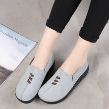 Cargar imagen en el visor de la galería, Round toe fly woven mesh thick sole ladies casual shoes