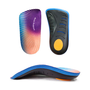 Shock-absorbing and pressure-permeable soft and comfortable half-size pad for flat feet