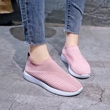 Load image into Gallery viewer, Round-toe fly-knit mesh flat women&#39;s shoes
