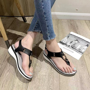 Ladies Rubber Sole Casual Wedge Sandals