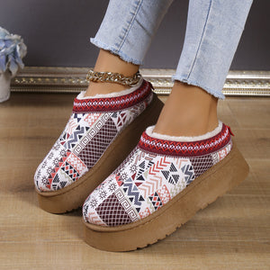 Thick-soled fluffy cotton all-match warm snow boots