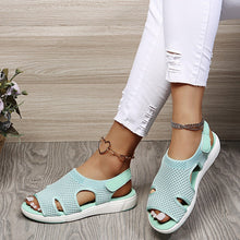Load image into Gallery viewer, Women&#39;s New Summer Breathable Stretch Fly Weave Flat Casual Sandals
