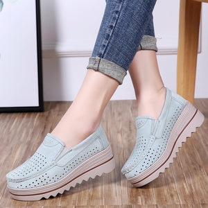 Autumn hollow anti-slip thick-soled shoes