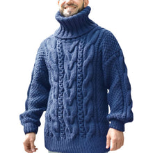 Load image into Gallery viewer, Mens Sweaters Turtleneck Cable Knitted Pullover
