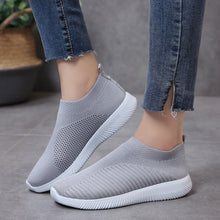 Load image into Gallery viewer, Round-toe fly-knit mesh flat women&#39;s shoes
