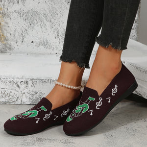 Flat low heel loafers
