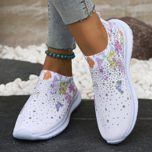 Load image into Gallery viewer, Women&#39;s Rhinestone Stretch Casual Breathable Sneakers

