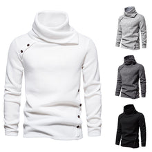 Load image into Gallery viewer, Men&#39;s Ribbed Knit Zipper Plain Stand Collar Pullover Sweater
