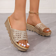 Load image into Gallery viewer, Summer Thick-Soled Non-slip Rhinestone Slippers
