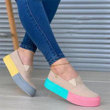 Load image into Gallery viewer, Autumn round toe fashion color block shoes for women
