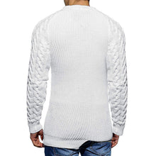 Load image into Gallery viewer, Mens Slim Fit Crew Neck Thick Sweaters Color Block Big and Tall Knit Pullovers
