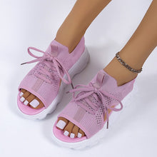 Load image into Gallery viewer, Summer new thick-soled flying woven soft-soled casual sandals
