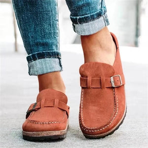Women's Round Toe Low Heel Casual Shoes