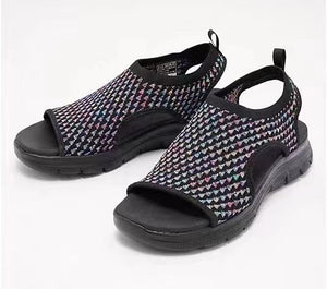 Ladies Fly Woven Thick Sole Casual Breathable Sandals