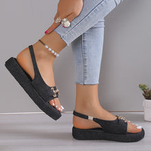 Load image into Gallery viewer, Women&#39;s Round Toe Open Toe Flat Sandals
