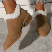 Load image into Gallery viewer, Winter Fashion Thick Heel Short Boots For Women With Plush Lining And Casual Rear Zipper Short Boots

