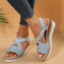 Load image into Gallery viewer, Women&#39;s wedge fish mouth casual sandals
