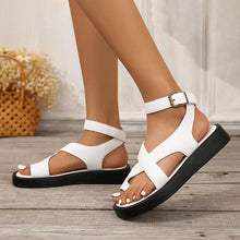 Load image into Gallery viewer, Slip-on Thick Sole Casual Wearing Ring Buckle Strap Women&#39;s Shoes
