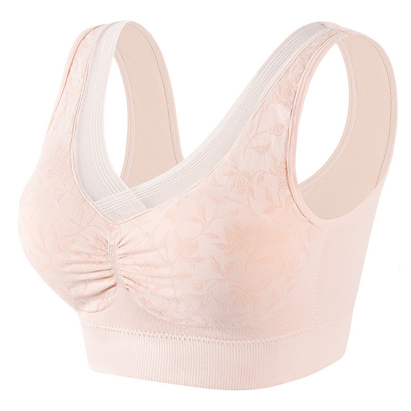 Women's cotton breathable plus size vest style bra