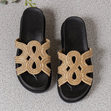 Load image into Gallery viewer, Women&#39;s Summer Rhinestone Thick Soled Slippers

