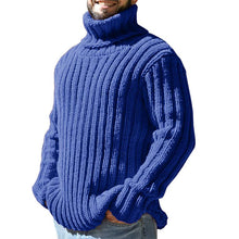 Cargar imagen en el visor de la galería, Mens Sweaters Turtleneck Cable Knitted Pullover
