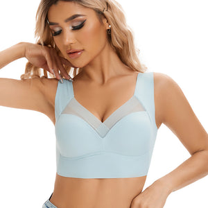 Integrated Fixed Cup GluE-free Plus Size Sports Bra