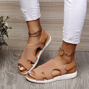 Women's New Summer Breathable Stretch Fly Weave Flat Casual Sandals