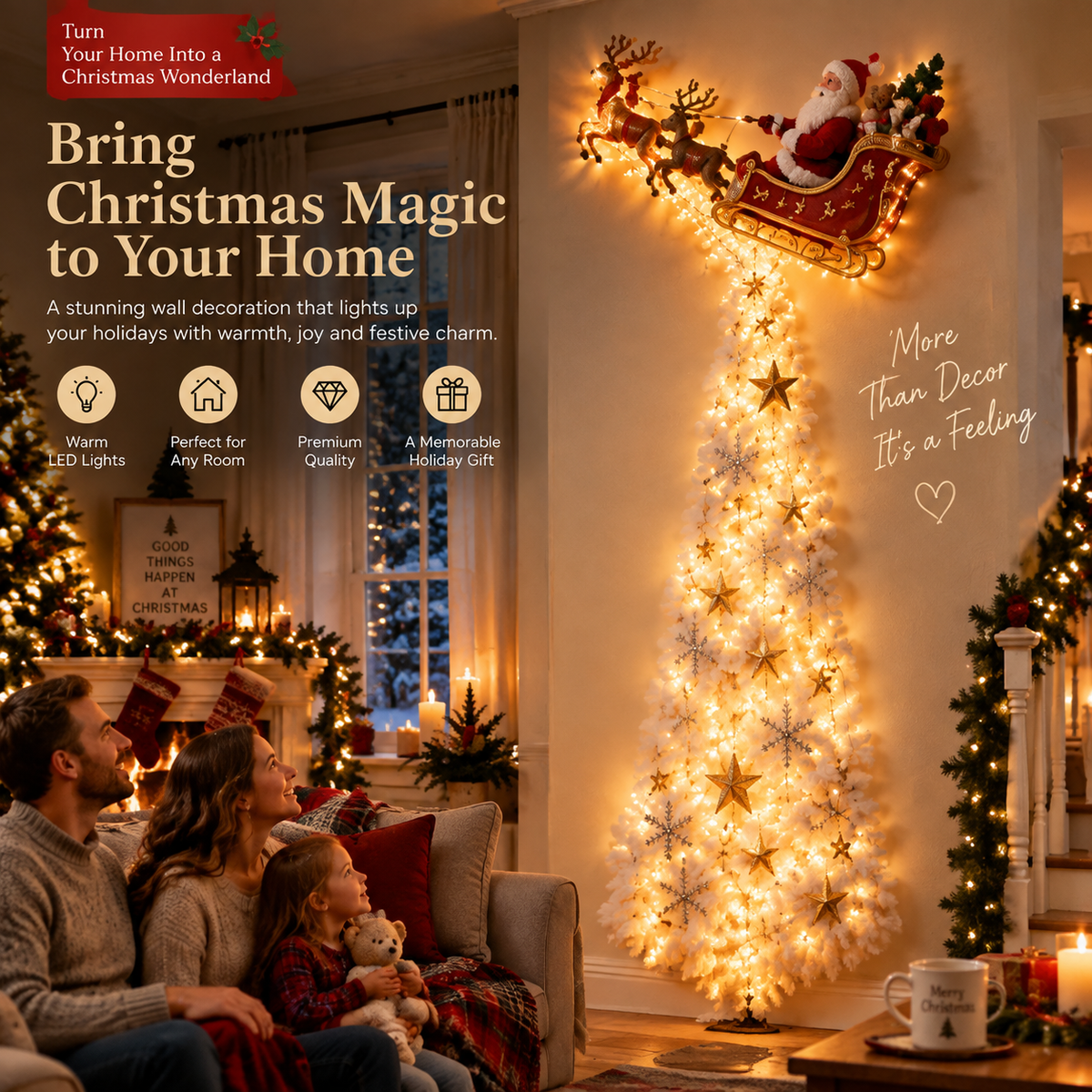 Christmas Cloud Tree Wall Decoration