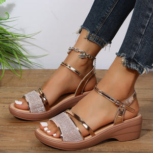Women's summer new wedge fish mouth sandals