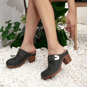 Women's Baotou high heel breathable slippers