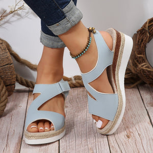 Women's Thick-Soled Buckle Wedge Sandals
