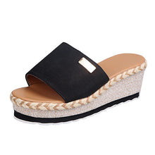 Cargar imagen en el visor de la galería, Women&#39;s summer new thick-soled wedge slippers
