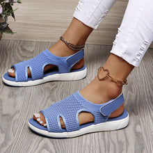 Load image into Gallery viewer, Women&#39;s New Summer Breathable Stretch Fly Weave Flat Casual Sandals
