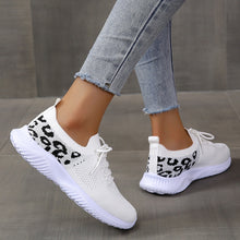 Load image into Gallery viewer, Ladies Round Toe Mesh Breathable Flat Sneakers
