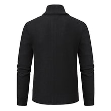 Cargar imagen en el visor de la galería, Men&#39;s CardiganFashion Patchwork knitted Zipper Stand Collar Thick Jackets
