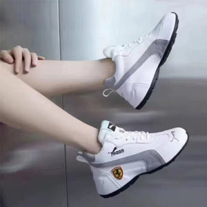 【36-44】Zapatos casuales de moda del mismo estilo Zapatos deportivos de cuero PU para hombres y mujeres - España