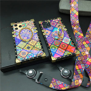 High Quality Bohemian Lanyard Ring Phone Case For iPhone & Samsung