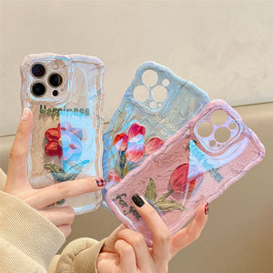 Premium Oil Painting Flower iPhone Case