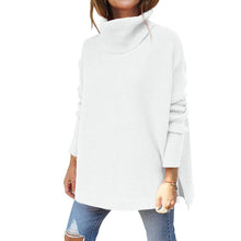 Cargar imagen en el visor de la galería, Soft Cotton Stand Collar Large Size Long Sleeve Tops Ladies Jumper Loose Tunic Casual T-Shirts

