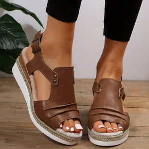 Women's fish mouth casual flat sandals