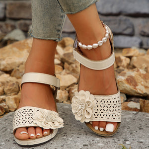 Women's Summer Hollow Flower Platform Sandals