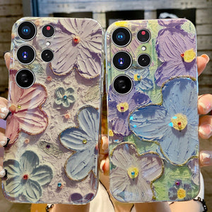 Ins Hot Oil Painting Flower iPhone Case