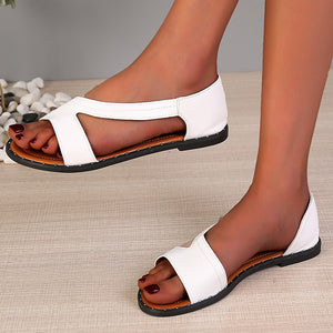 Ladies summer open toe flat sandals