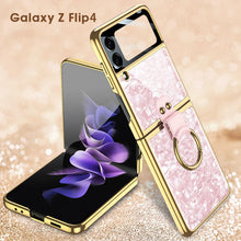 Load image into Gallery viewer, Electroplating Ring Bracket Suitable For Samsung Galaxy Z Flip3/4/5 Case
